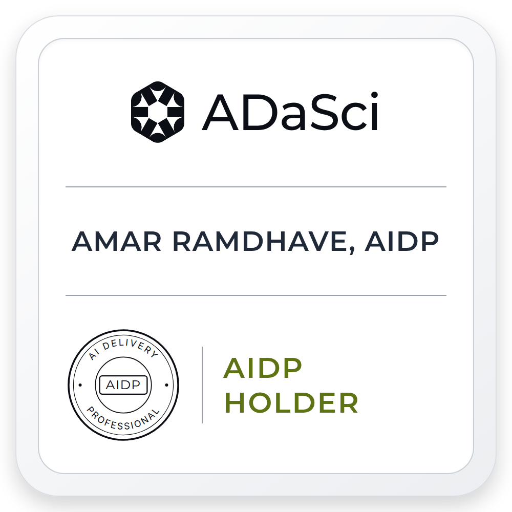 AIDP badge of Amar Ramdhave